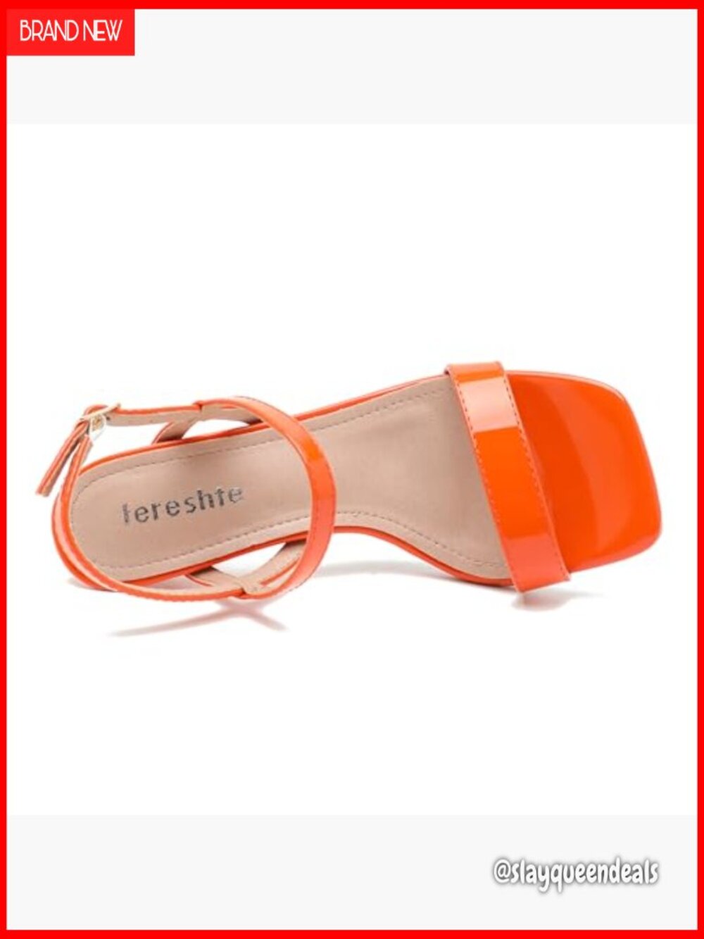 Strappy Kitten Heeled Sandals Square Open Toe Slingback Dress Shoes Summer - Picture 6 of 7